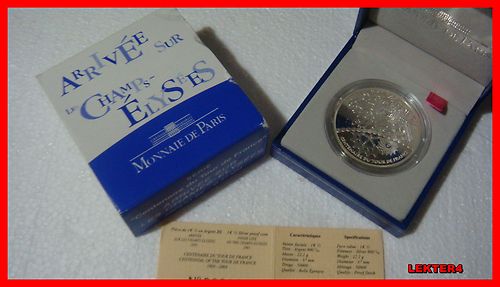 1/4-Euro-Tour-De-France-Set-Of-5-Silver-Coins